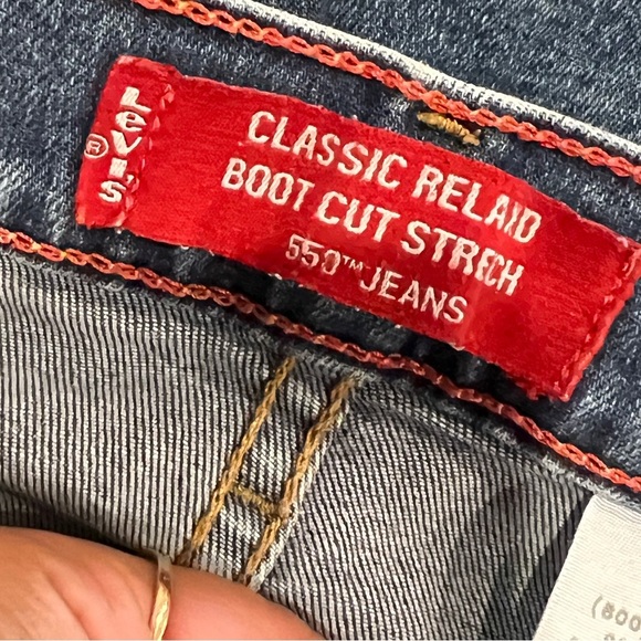 Levi's 550 Classic Relaxed Boot Cut Jeans Hi-Rise Stretch Wash Denim - Picture 5 of 10